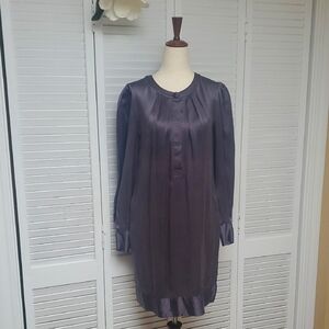 Ali Ro Long Sleeve Silk Charcosl Shift Dress With Pockets Size 4